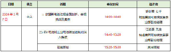 報名通道已開啟 |《歐盟新電池法》全面解讀，突破壁壘、贏海外先機！(3月7日)